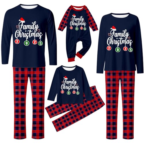 Family Christmas Pajamas Matching Sets Holiday Pajamas Xmas Pjs Matching Set Christmas PJ Sets Long Sleeve Pajama Sets