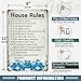 Quxya House Rules Sign Room Rules Sign House Rules Metal Sign Farmhouse Living Room Home Decor Wall Art 8x12In Inspirational Family Quote Tin Signs