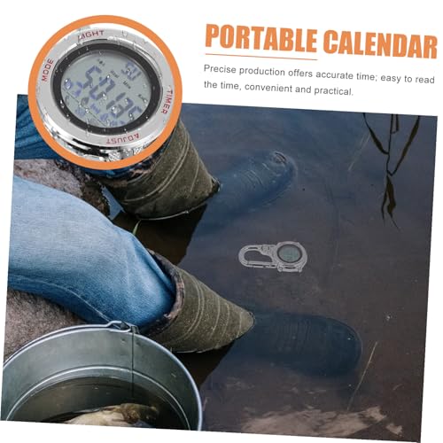 Reloj de escalada metálico con correa resistente y esfera luminosa para colgar 7