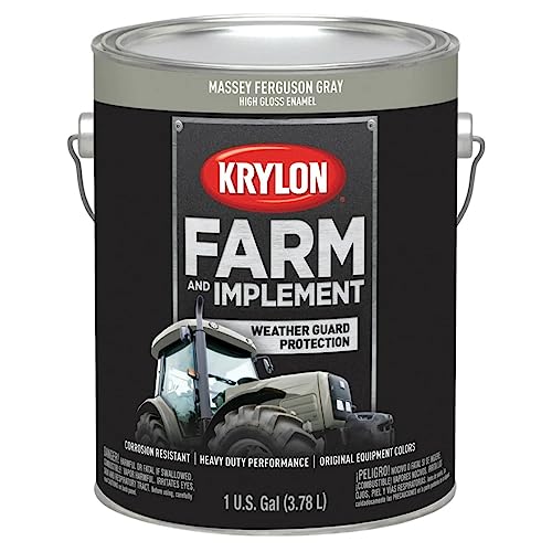 Image of Krylon 2031 Farm & Implement Brush, High Gloss, Massey Ferguson Gray, 1 Quart Architectural Paints
