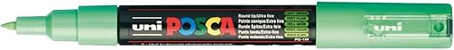 Uni Posca PC-1M - Rotulador de punta redonda (cristal, 0.039in), color verde claro