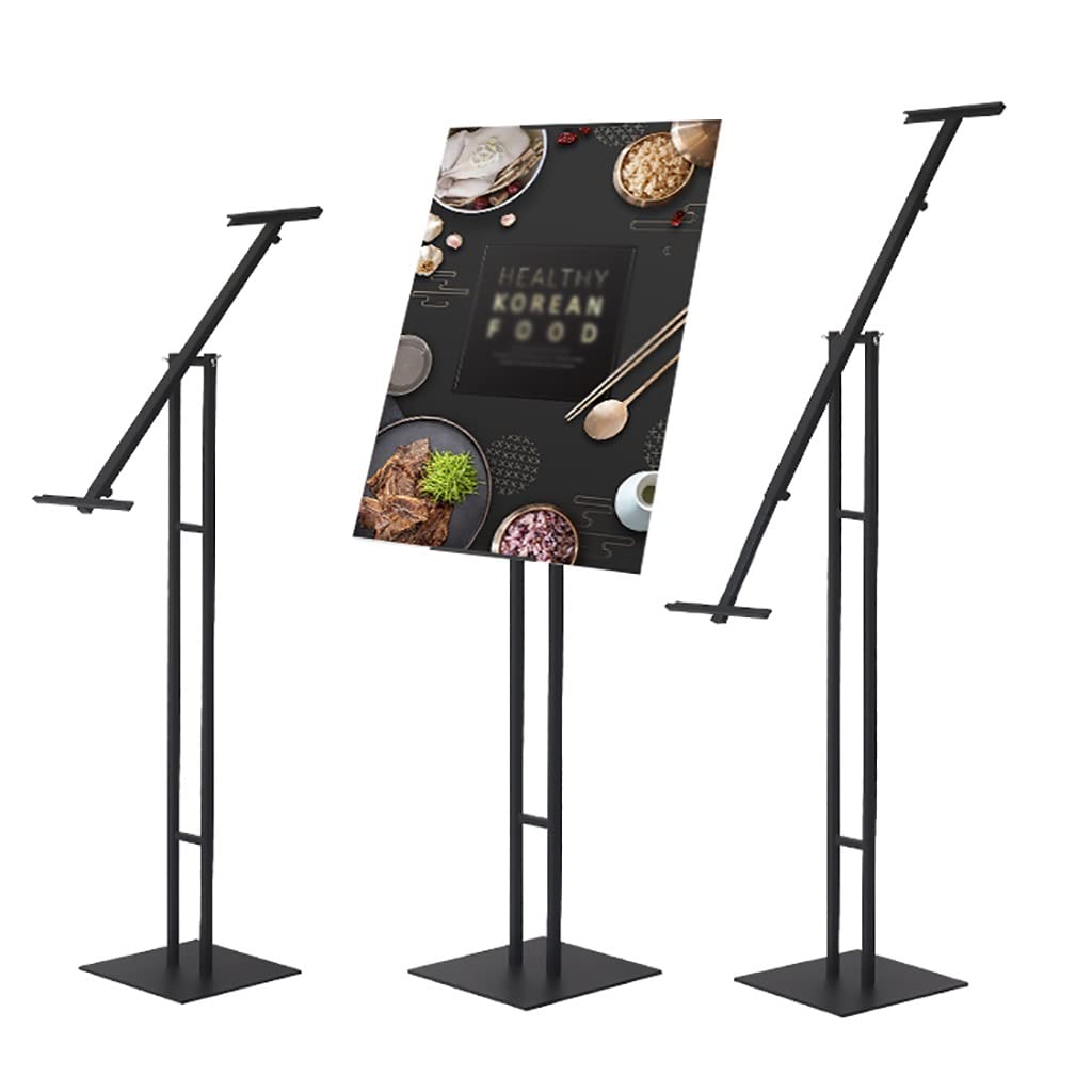 Soporte de Cartel de exhibición de pie para Carteles de Piso de Servicio Pesado, Soporte de menú de Doble Cara Soporte de Cartel de Piso de Servicio Pesado con Base, Soporte de Aviso Ajustable pa