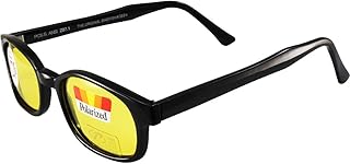 Pacific Coast Original KD's Biker Sunglasses (Black Frame/Yellow Lens) by Pacific Coast Sunglasses