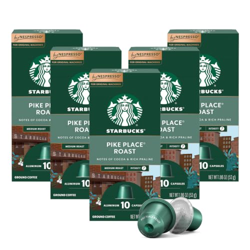 Starbucks by Nespresso Original, Pike Place Coffee, 50-count