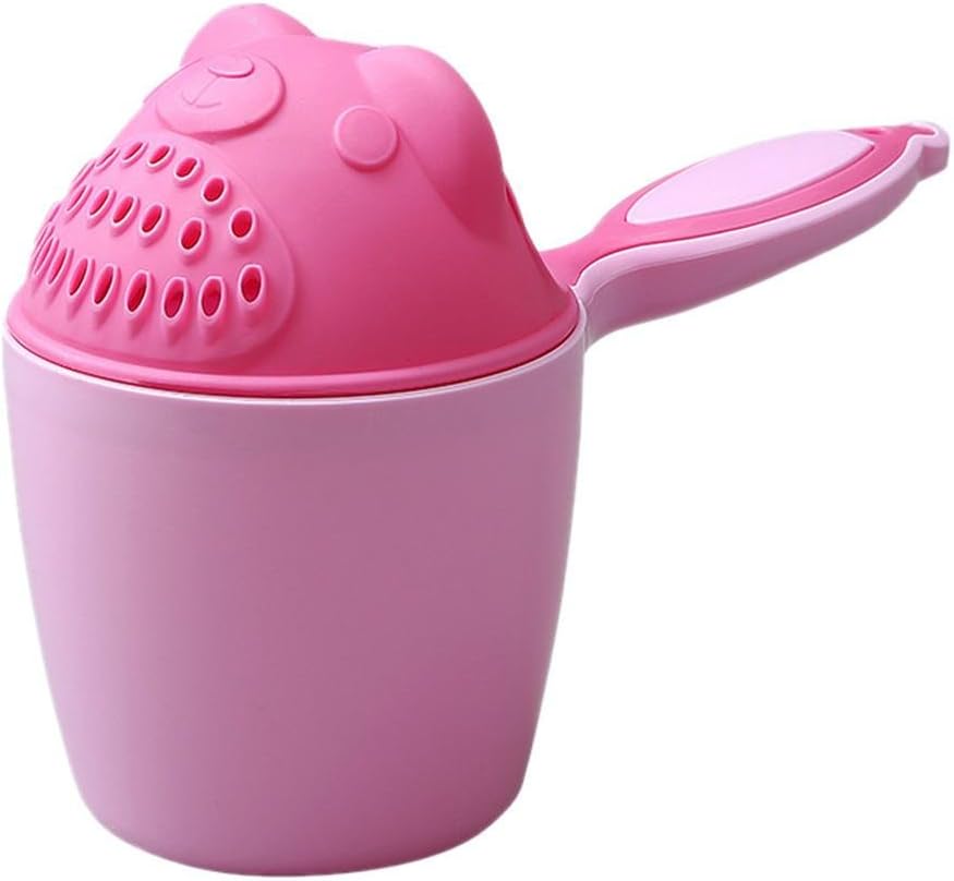 Baby Shampoo rinser,ZIYUO Baby Bathing Spoon Shower Water Cup Waterfall rinser Bailer Shampoo rinse Cup Baby shower Products (pink)