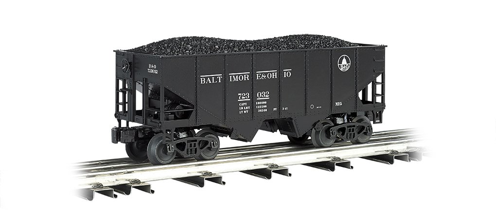 Williams by Bachmann 55-Ton 2-Bay USRA Outside Braced Hopper with Removable Coal Load B&O - O Scale