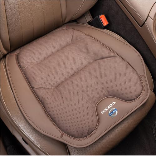HJKNG Car Seat Cushion for Volvo XC60 XC40 XC90 S60 S90 S80L S40 S60L Comfort Memory Foam Seat Protector Pad Breathable Anti-Slip Accessories,Chestnut Brown