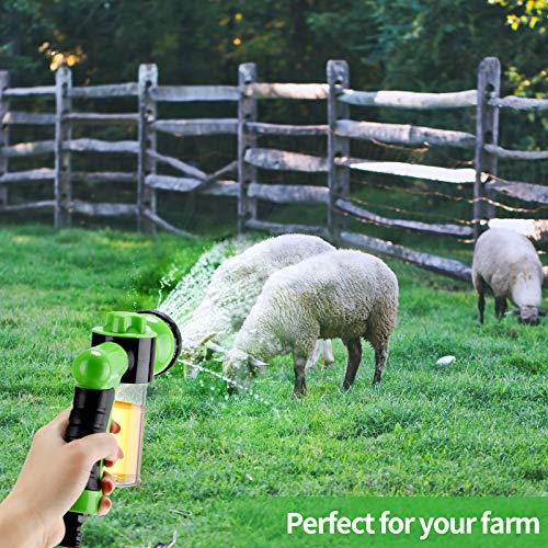 image for Weewooday 2 Pcs Hose Nozzle with Soap Dispenser, Rubber Comb Brush, an