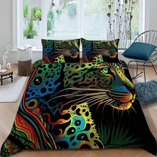 Housse de couette King léopard en microfibre 220x240 cm - 3