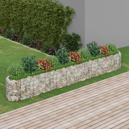 Yisssmeng 157.5 x 19.7 in Galvanized Steel Gabion Raised Garden