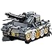 Hitatol ABS Military Tank Toy with Projectile Launcher & Pop-Out Mini Tank - 360° Rotating & Elevating Turret for Interactive Play Gear-Driven Action,Inertia Forward Free Rotate, Ages 3+ (Grey)