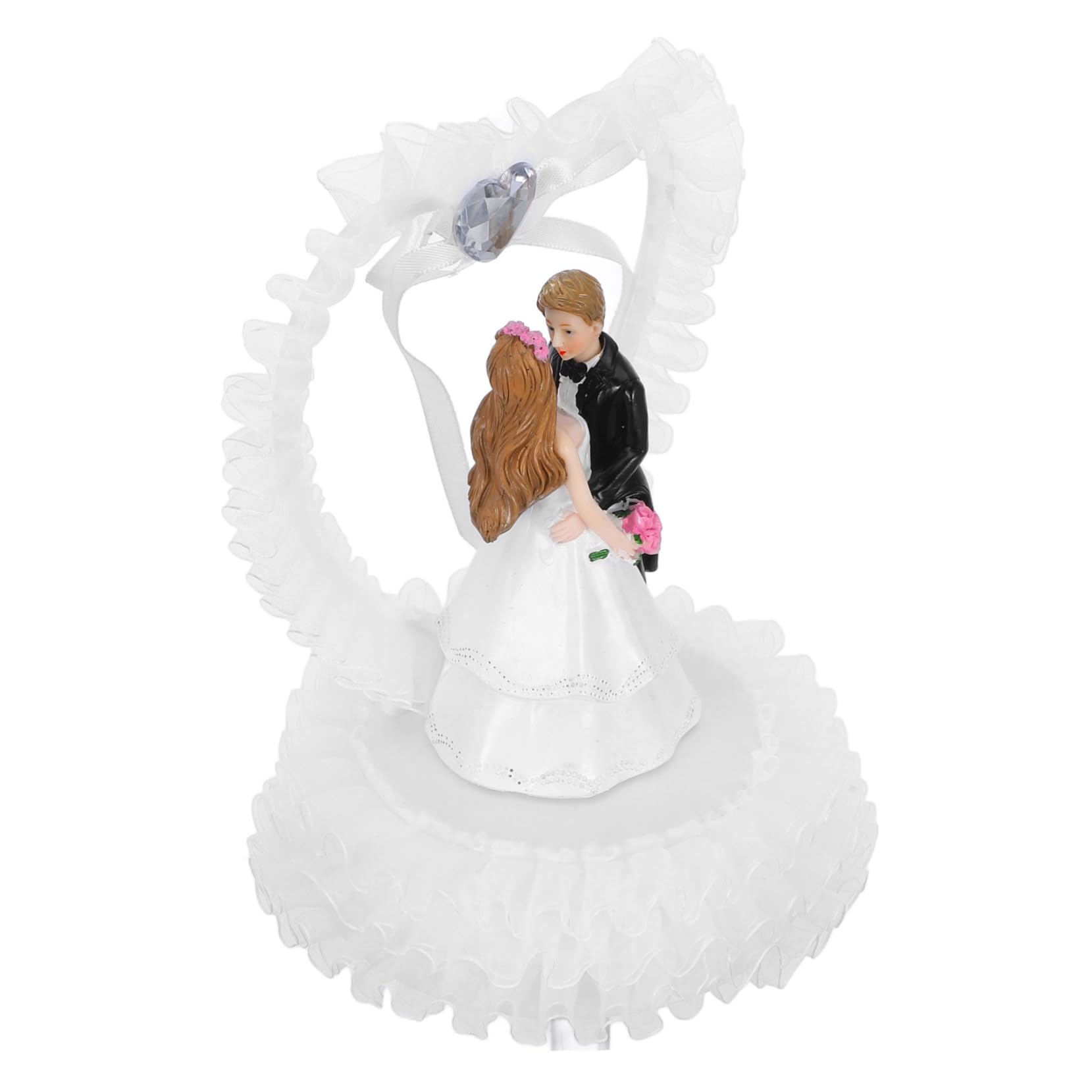 BESTOYARD 2stücke Hochzeitstorten Dekofigur Brautpaar Romantischer Cake Topper Resin Für Hochzeitsfeiern Tortenaufsätze Für Jubiläen Und Besondere Anlässe Gestaltete Pärchenfigur