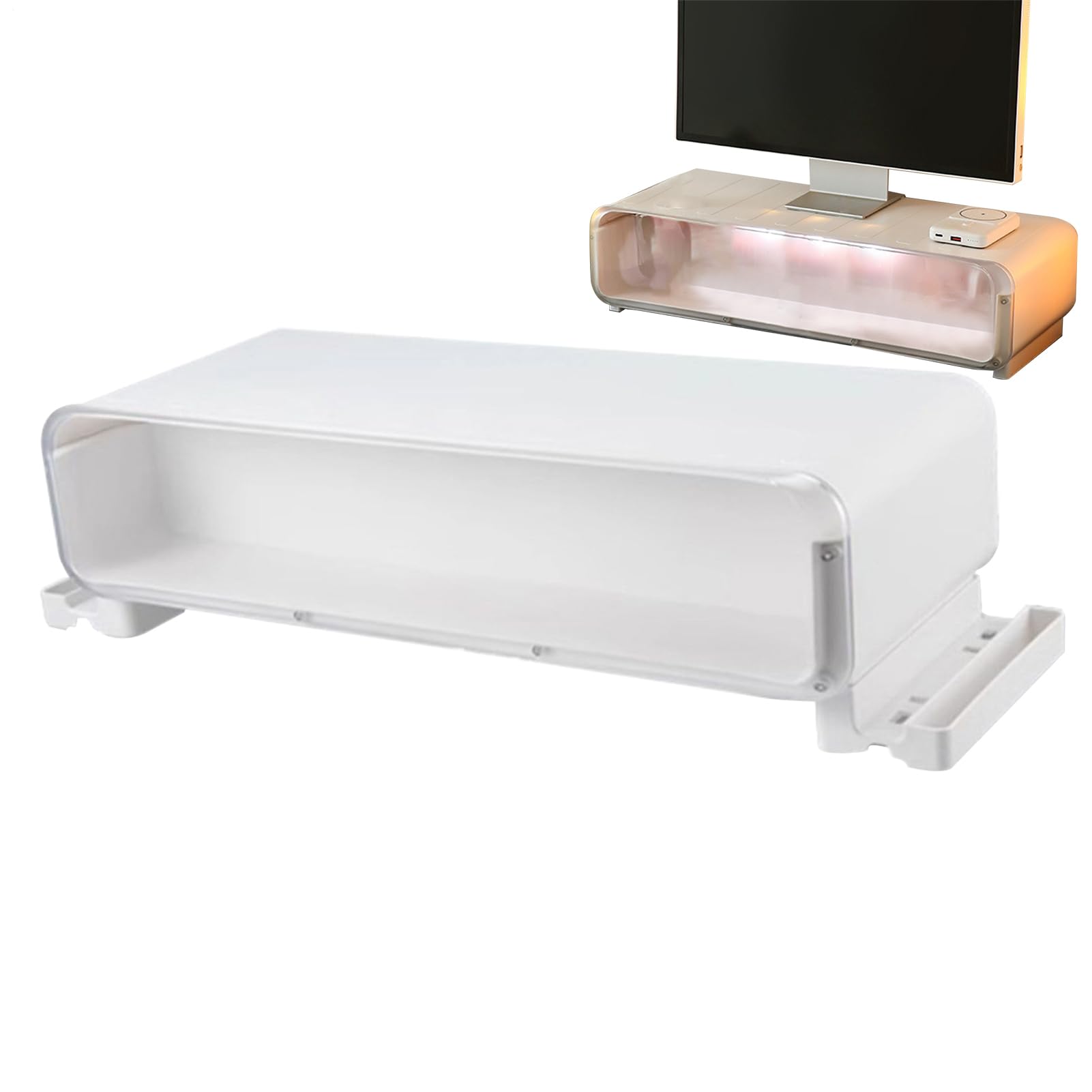 Alzatavolo per Monitor Ergonomico E Antiscivolo, Multiuso Con Spazio Di | Supporto Alzata per Notebook e Computer Portatile per Casa Ufficio Scuola Luogo di Lavoro Comput