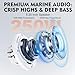 STUDIOFINIX 5.25 Inch 500W Marine Speakers with LED Lights -2 Way Weather Resistant Boat Speakers Perfect for Boats, ATVs, UTVs （Pair,White）