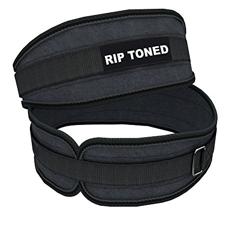 Rip Toned Lifting Belt -4.5 Inch Weightlifting Back Support & Bonus Ebook -for Powerlifting, Xfit, Bodybuilding, Strength & Weight Training, MMA