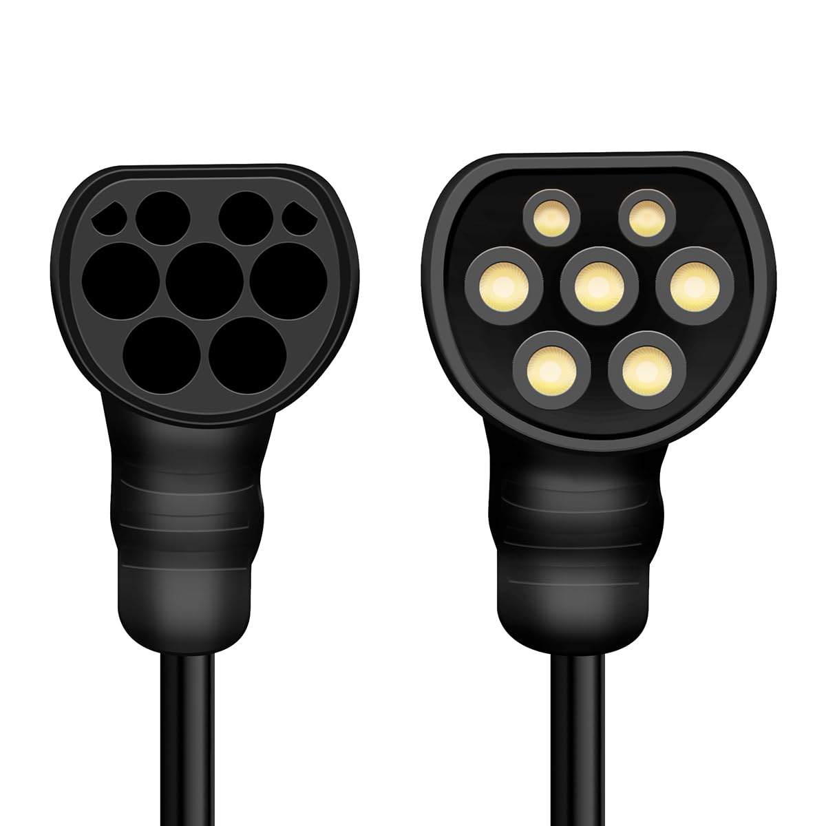 LogiLink Kabel do ładowania samochodu typu 2, 3-fazowy, spiralny, 20 A, 11 kW, z torbą, 5 m