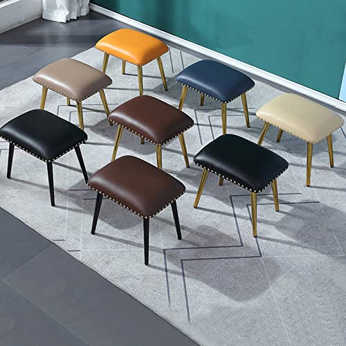 Tabouret à Chaussures Ottoman Rectangulaire Pouf Cuir Synthétique