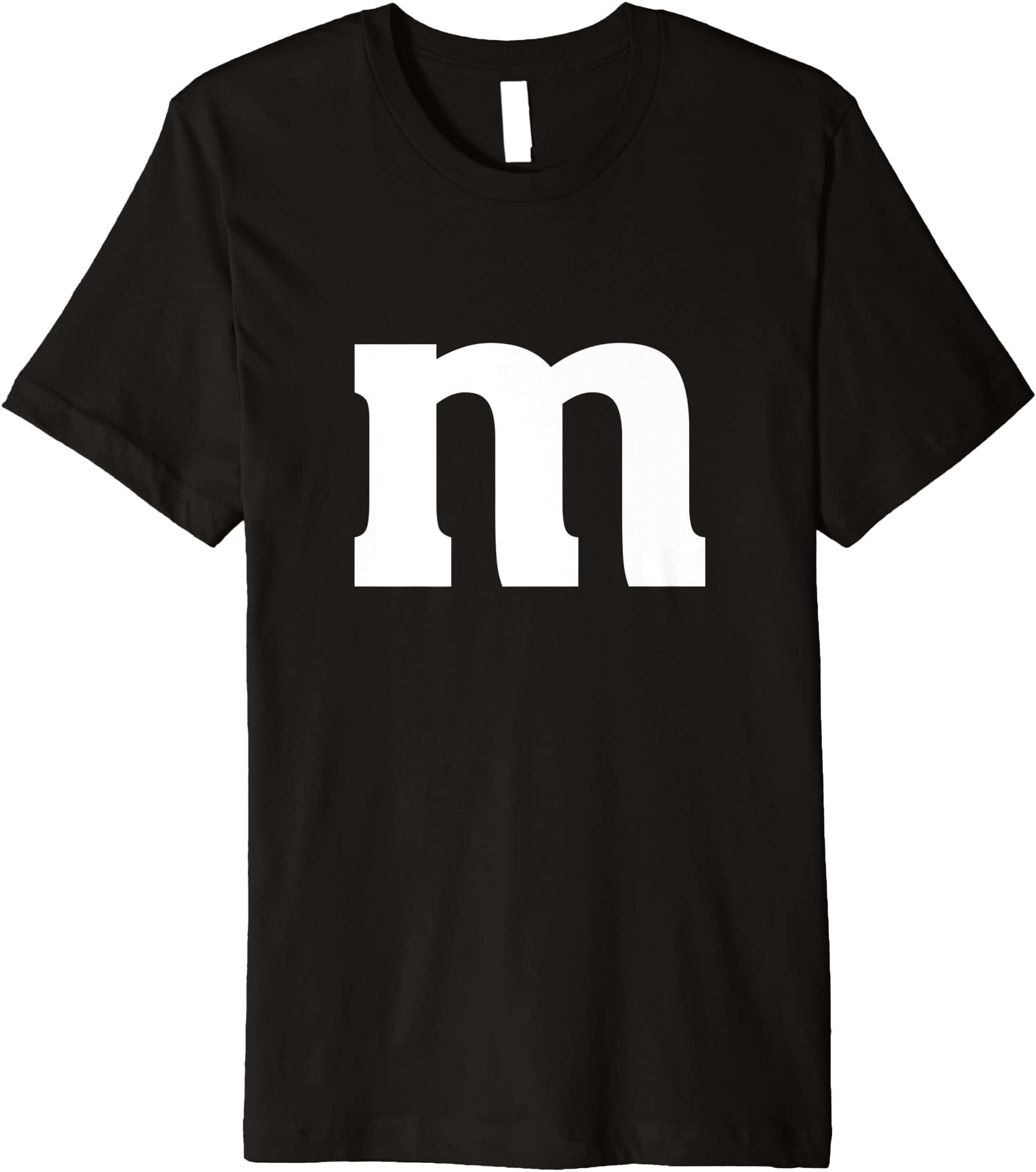 letter m lower case alphabet matching Lazy Halloween Costume Premium T-Shirt