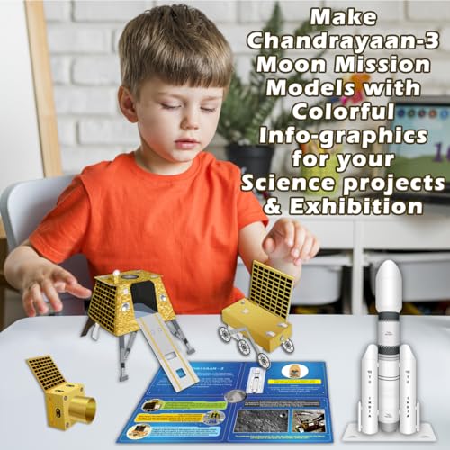 Image of Kit4Curious Moon Mission Science Kit with 50+ DIY Experiments - Space STEM School Project & Science Exhibition Models | Educational Learning Toy for Boys & Girls