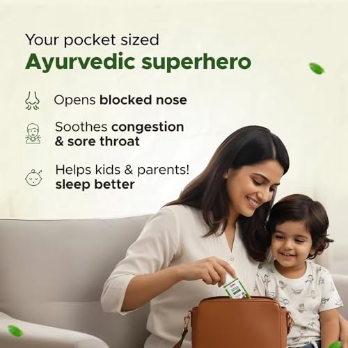 Image of BabyOrgano Ayurvedic Cold Relief Roll On for Babies 0+ Months | With Eucalyptus, Tulsi & Lavender | Soothes Blocked Nose, Cough & Congestion | Camphor-Free | Pediatrician Tested, AYUSH Approved | 40ml (Pack of 1)
