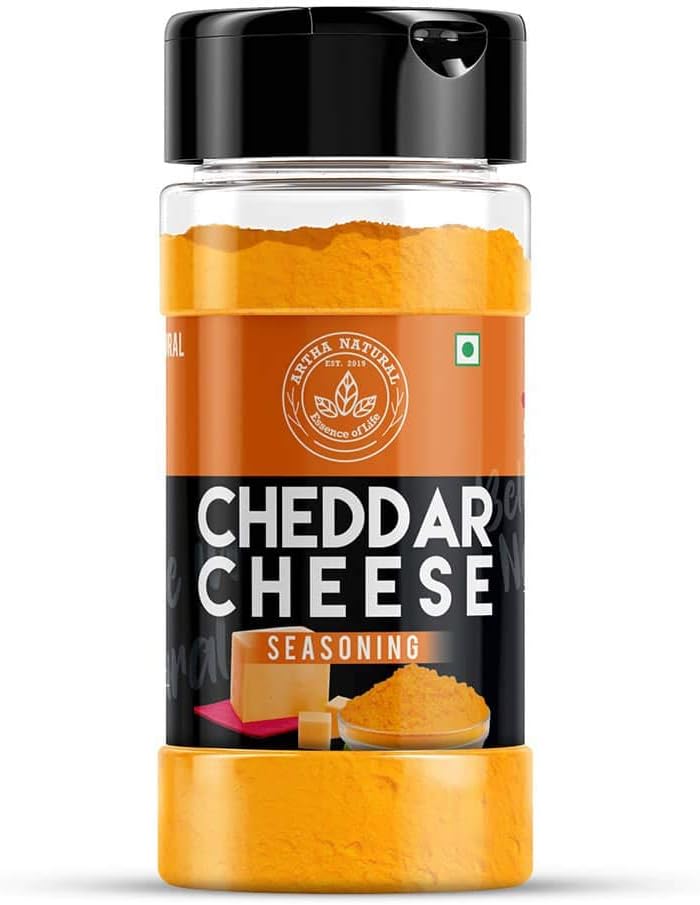 - Cheddar Cheese Seasoning Powder (Best for Make Delicious Cheese-Flavoured, Pop-Corn, Pizza, Pasta, French Friese etc) - 100gm