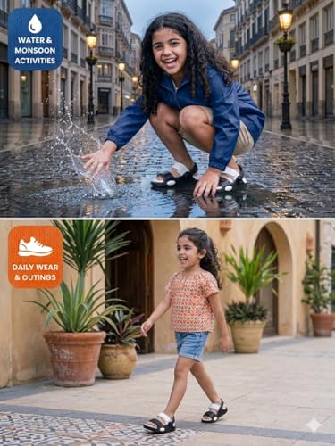 Image of Kid's Soft EVA Clog Sandals with Adjustable Strap & Anti-Slip Comfort Sole | Unisex |Light Weight | Water Proof