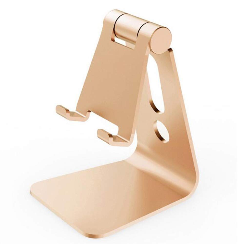 Cell Phone Stand, Phone Cradle : Phone Dock, Holder Compatible with Android Smartphones, Phone 11 Pro XS Max XR X 6 6s 7 8 Plus 5 5s 5c, Samsung, Used for Desk, Table, Night Stand (Gold)