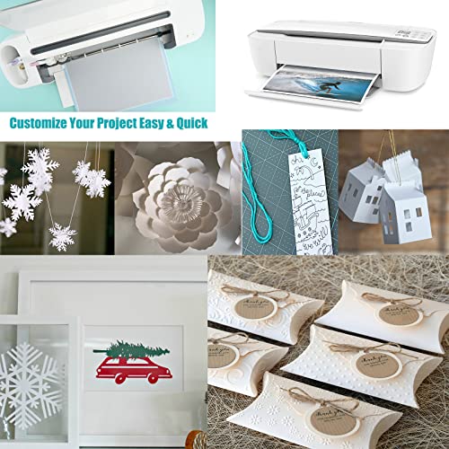 Livholic 100 Sheets White Card Stock Printer Paper 250gsm 92lb Cover Blank Thick Cardstock Paper for Inviations Card Making,DIY Craft