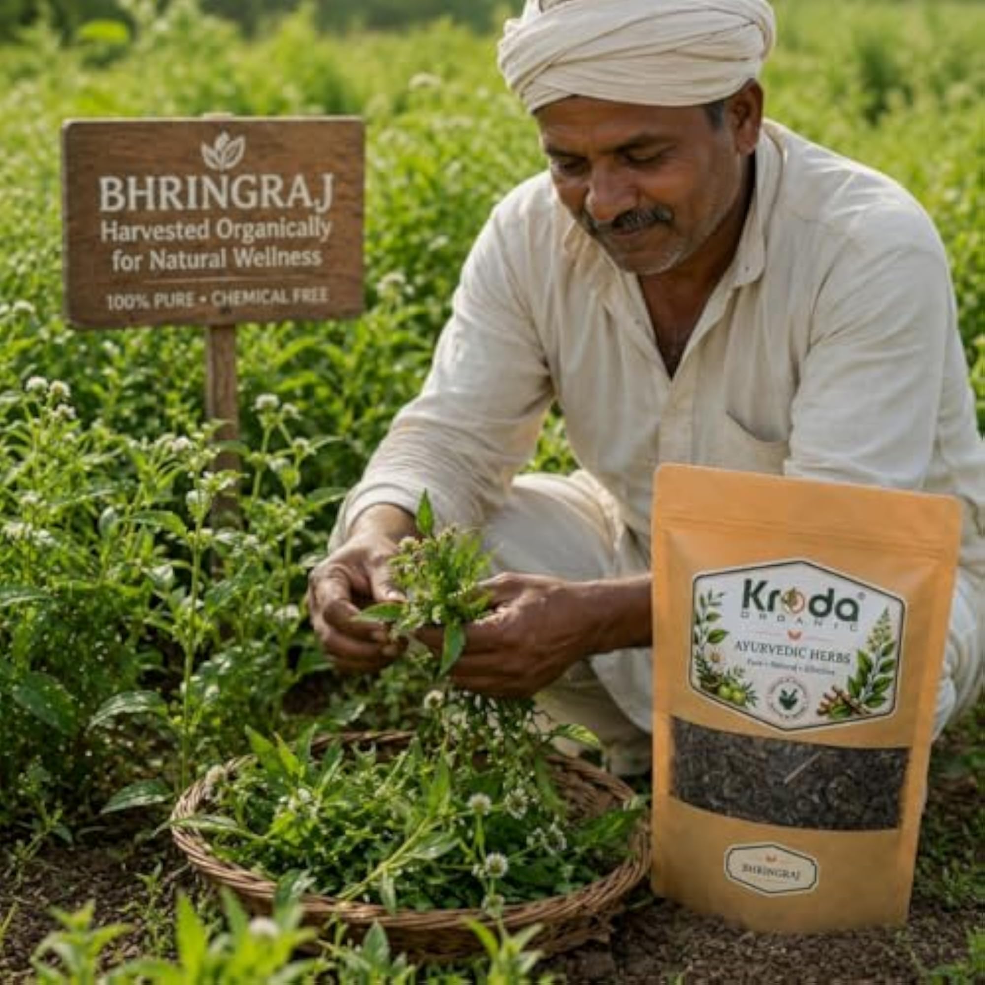 Bhringraj Leaves Dried, 100% Pure Ayurvedic Herb