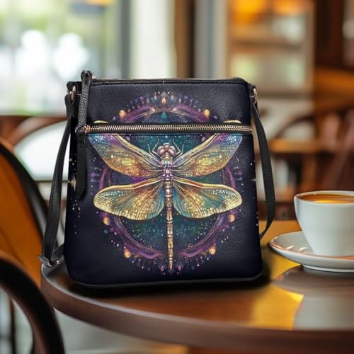Image of Leather Women Crossbody Hobo Bag Satchel Purse Handbag with Adjustable Shoulder Strap and Zipper Pockets