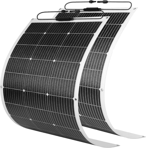 800 WattFlexible Solar Panel,2pcs 400 Watt Monocrystalline Solar Panel kit 12BB High Efficiency Module PV Power for 12-36V Battery Charging Car Battery Camper