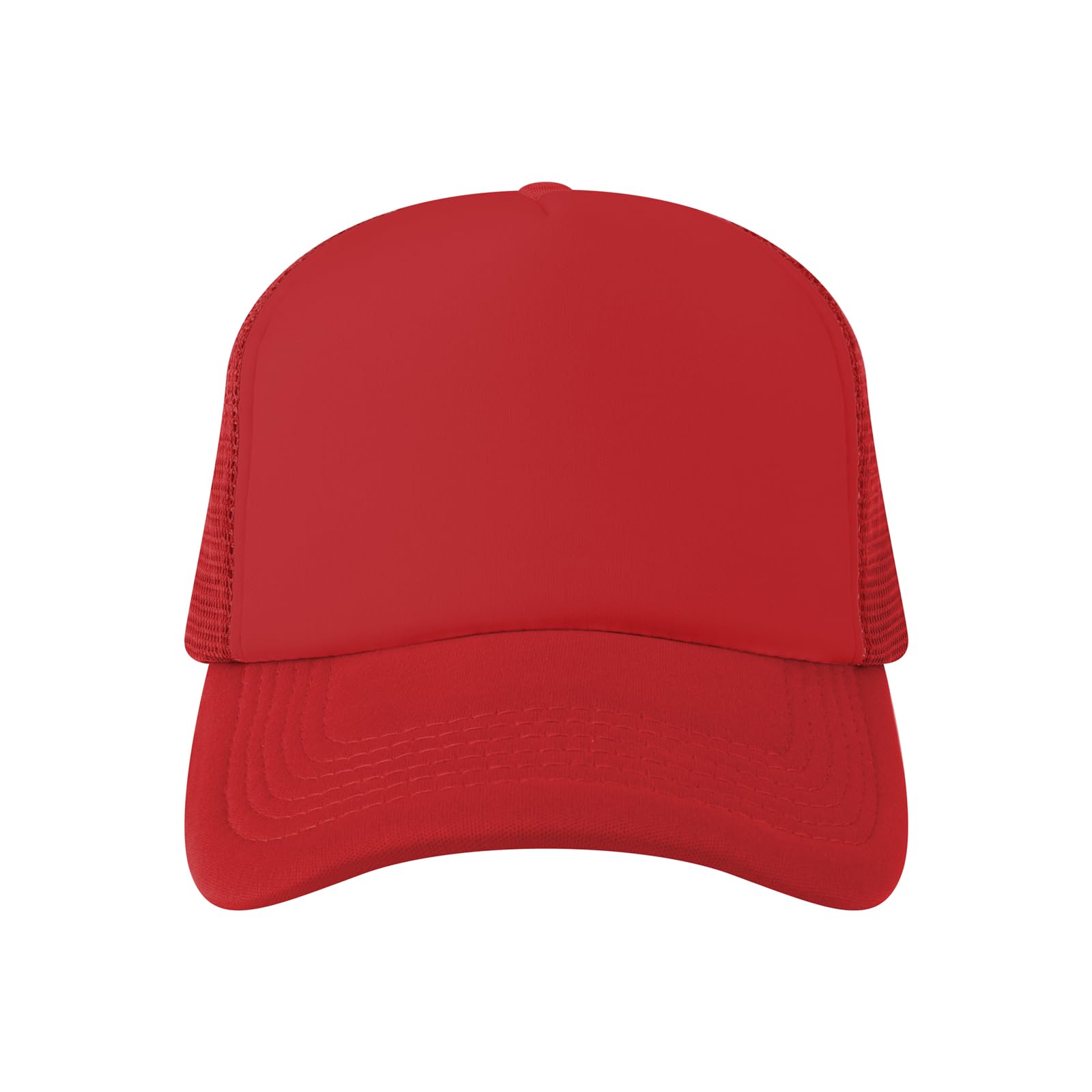 TOPTIE 5 Panel Foam Front Trucker Hat High Crown Mesh Back Snapback Cap