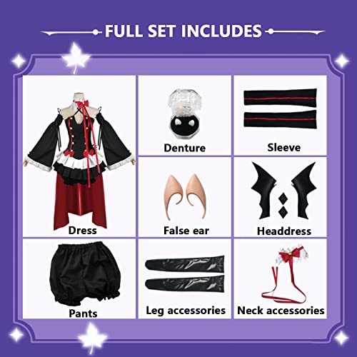 ESUKAR Anime Krul Tepes Costume Cosplay Black