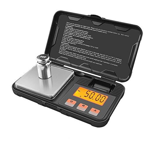 GPISEN Báscula Digitales de Precisión,Balanzas de Portátiles, Báscula de Joyería,con Pantalla LCD,Acompañado por 50g Peso de calibración,Función de Tara, para Cocinar, Café-200g x 0.01g
