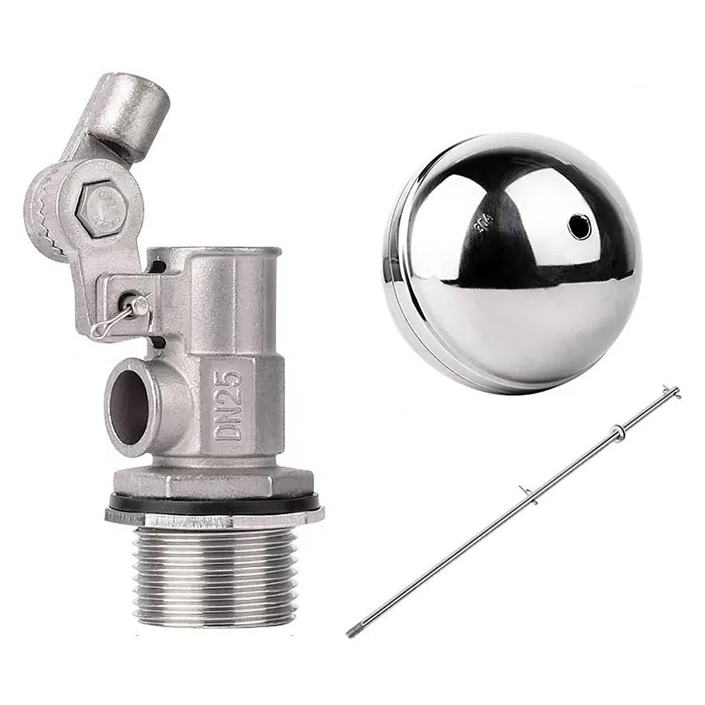 Bwrctobew One Color 304 Stainless Steel Adjustable Float Valve For Water Tank - 1/2", 3/4", 1" Sizes For Automatic Water Level Control(3/4Inch)