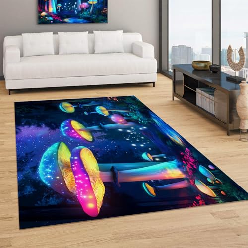 Alfombras suaves y esponjosas para dormitorio con diseño de setas 3
