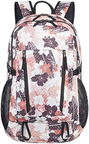 TOMULE Camping Hiking Daypacks, 40L Lightweight Packable Hiking Backpack Travel Backpack for Women Men (Pink sakura)