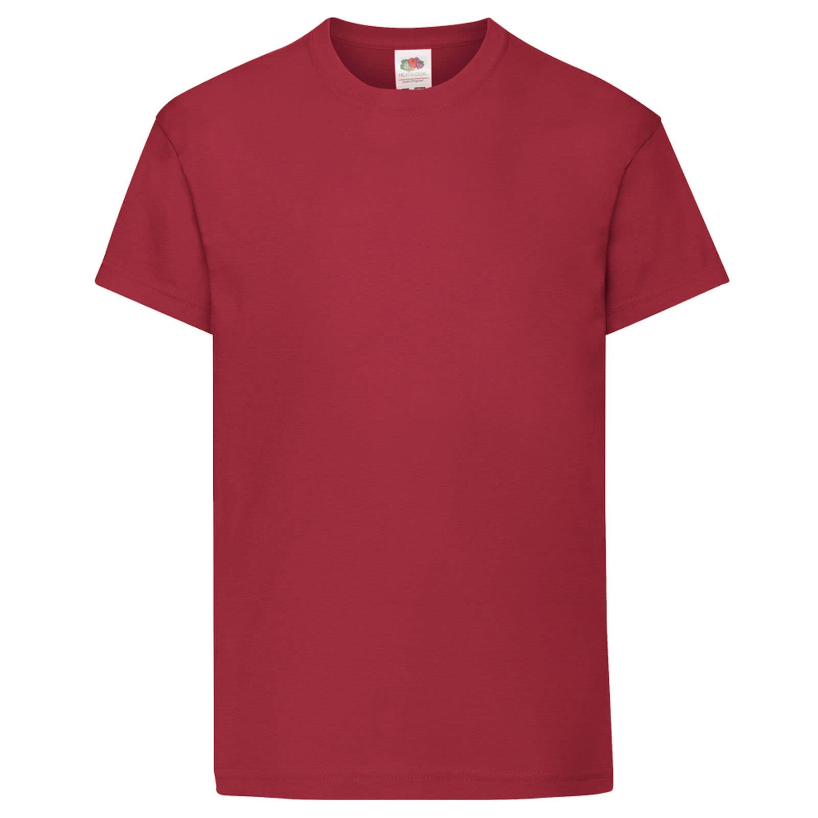 Fruit Of The Loom Red Fabric - Original Children's Short Sleeve T-Shirt, 5-6 Years