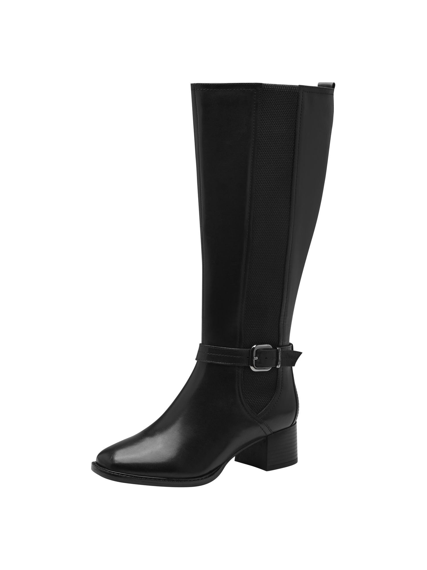 Tamaris Comfort Women’s Tall Boots with Heel with Zip Elegant , Black, 6,5 UK