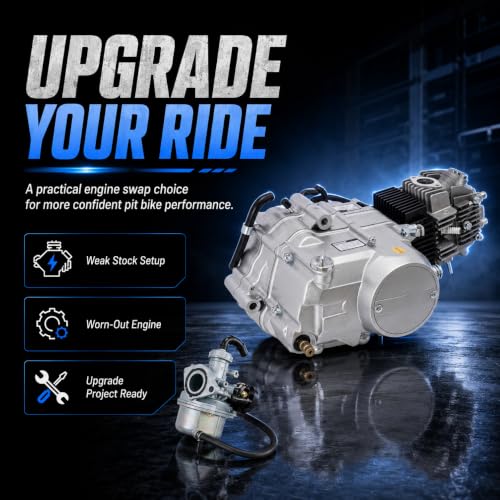 Motor Kit de Motor de 140CC 4 Tiempos, Motor Horizontal para Pit Bike de Cilindro Único Enfriado por Aire con Embrague Manual de 4 Velocidades CDI Adecuado para CRF50 CRF70 XR50 XR70 Z50 CT70 Pit Dirt Bike miniatura 4