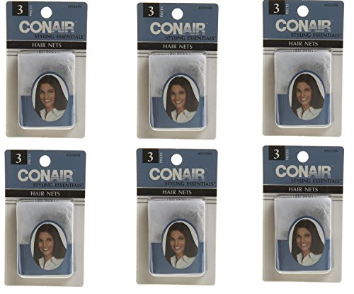 Conair Styling Essentials Brown Hair Net, 3 pieces per pack -- 6 per case.