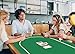 nuveti Poker Mat - 55 x 28inch Non-Slip Poker Table Game Mat - Portable Rubber Waterproof Poker mat for Table 6-8 Player Card Game Anti-Slip Rubber Poker Table Top Layout