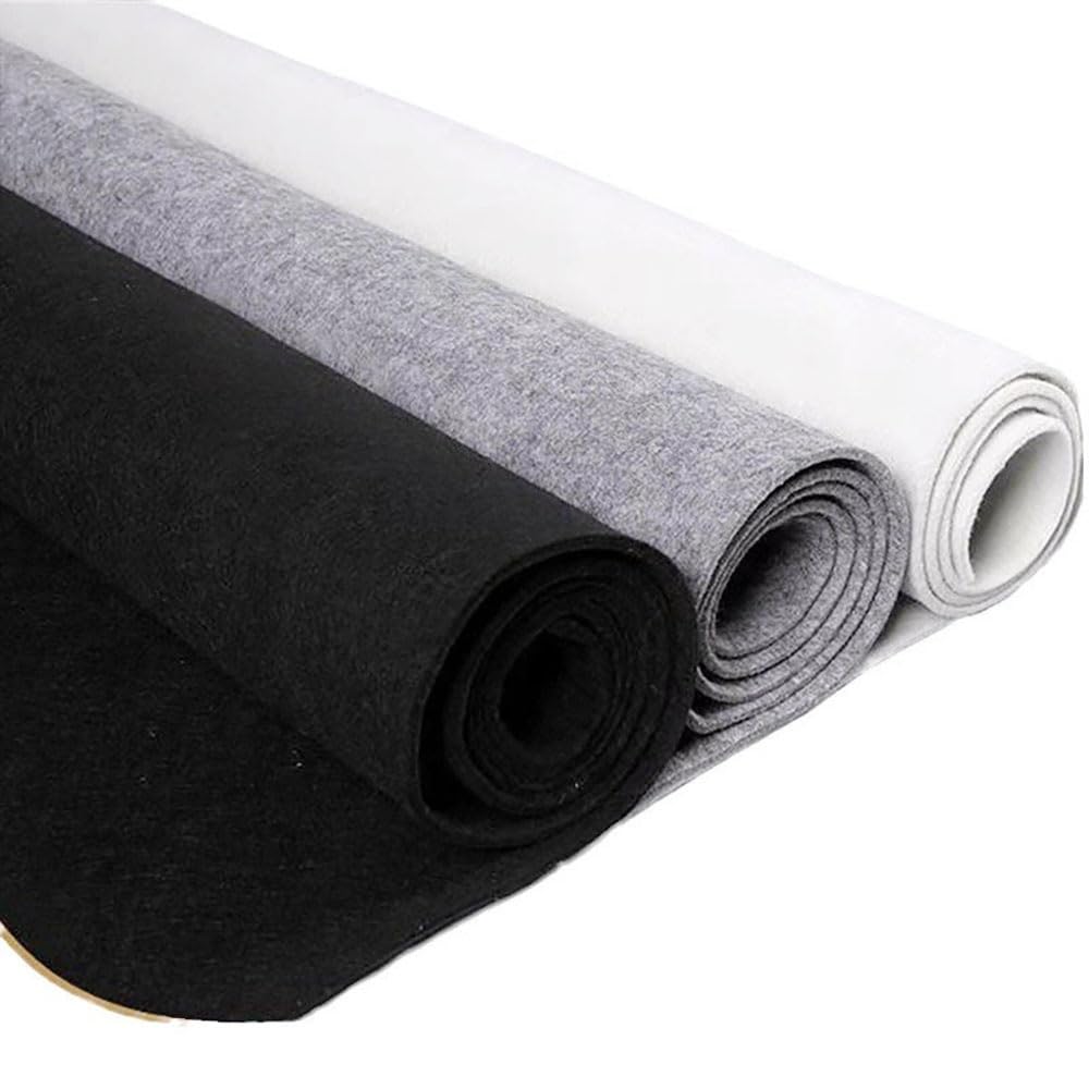 Almohadilla Fieltro Mezcla Lana 5mm para Caligrafía Manualidades 1 Pieza | Superficie Uniforme y Lisa, Conservación Prolongada de Forma, Ideal para Espacios Creativos(White,120x240cm)