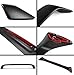Cuztom Tuning Si Style Trunk Spoiler Wing W/Red LED 3rd Brake Light - Black, Composite, Ready To Paint - Compatible With 1996-2000 Honda Civic 2 Door Coupe