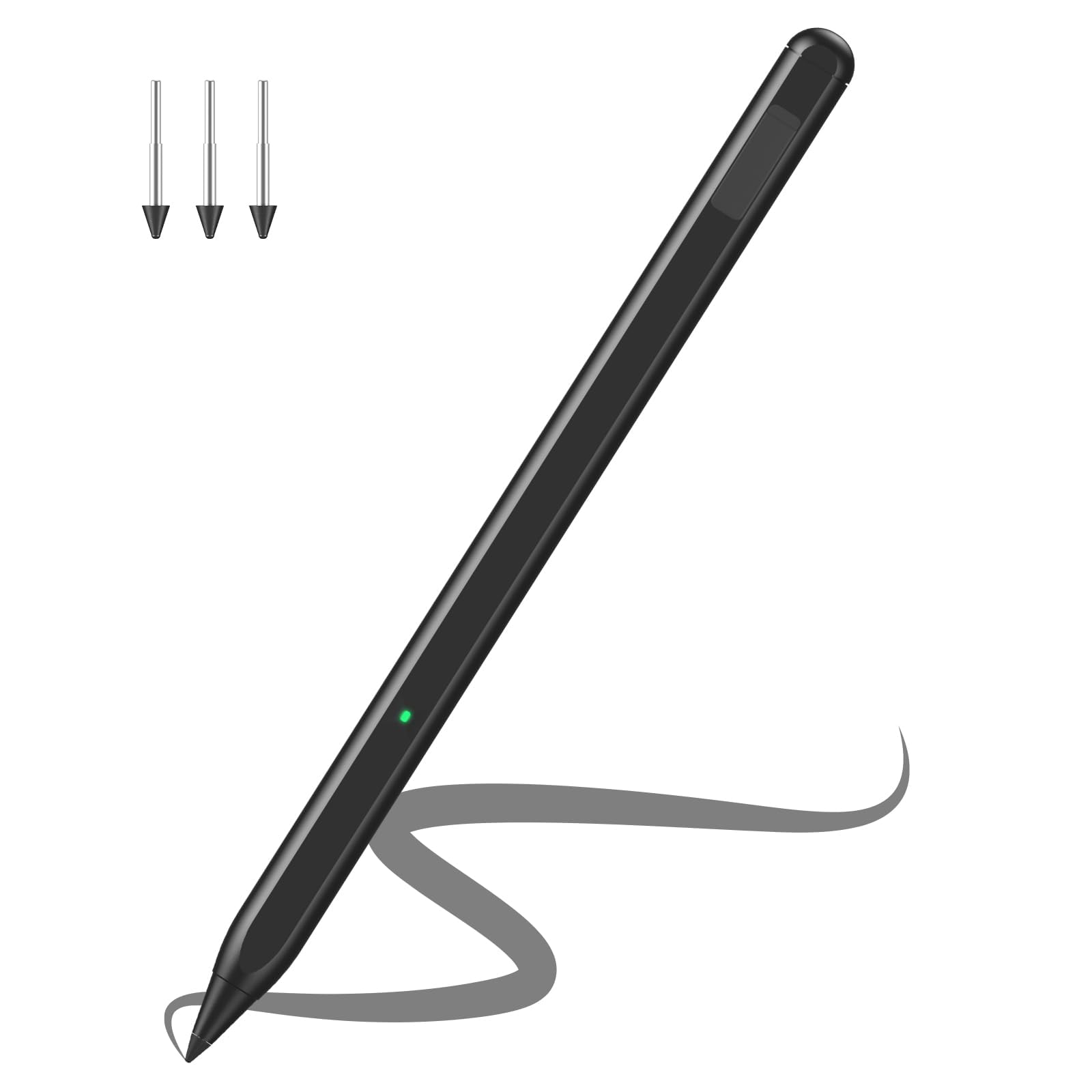 TiMOVO Stylet Magnétique Compatible avec Remarkable Paper Pure/Pro/Pro Move avec Gomme,Stylo Rechargeable avec Sensibilité à la Pression 4096, Inclinaison,Rejet de la Paume et Pointes de Rechange,Noir