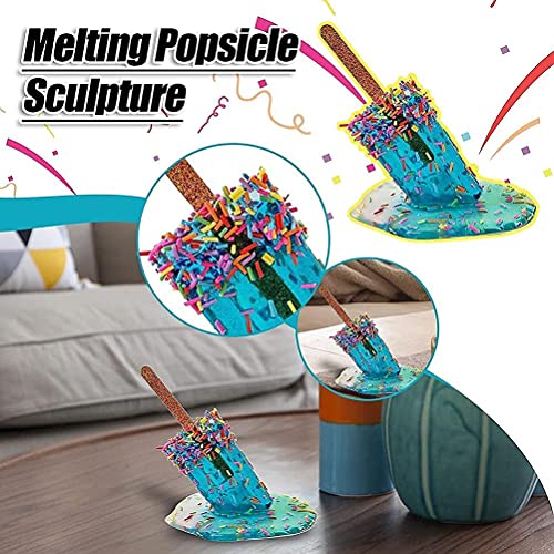 Figura decorativa paleta derretida de resina miniatura 3