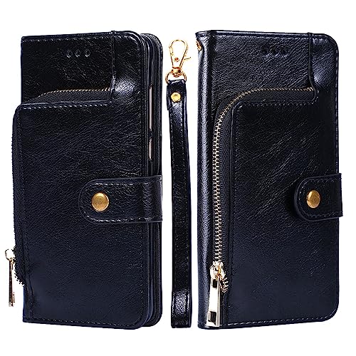 Coque pour Honor X60 GT 5G antichoc noire avec fente de carte et support arrière vertical
