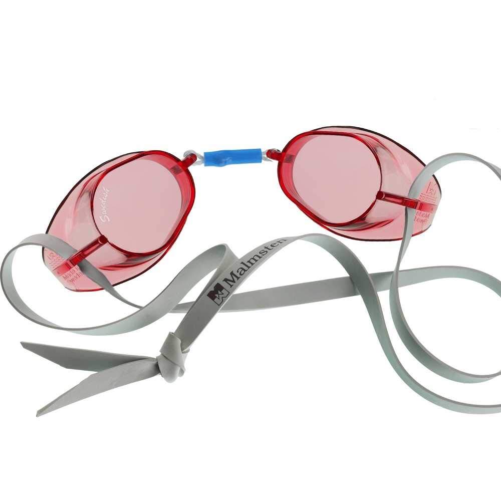Malmsten Swedish Classic Swimming Goggles | Swedish Goggles | Mounting Set (Red)