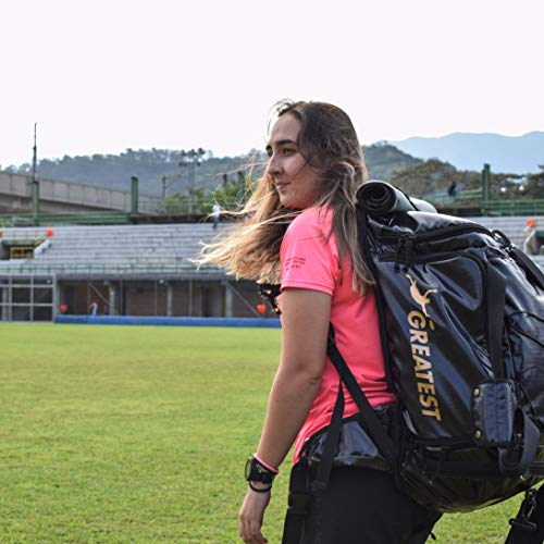 GREATEST Ultimate Bag 60 Liter - #1 World's Ultimate Frisbee Bag. Built in Insulated Cooler Compartment and Organization System. Also Perfect Sports Duffel Bag for Other Outdoor Sports (Gold)