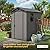 Patiowell 4' x 6' Outdoor Storage Shed with Floor, Plastic Shed Outside Resin Tool Shed with Window and Lockable Door for Backyard Garden Patio Lawn, Dark Grey (Fit-it Shed)